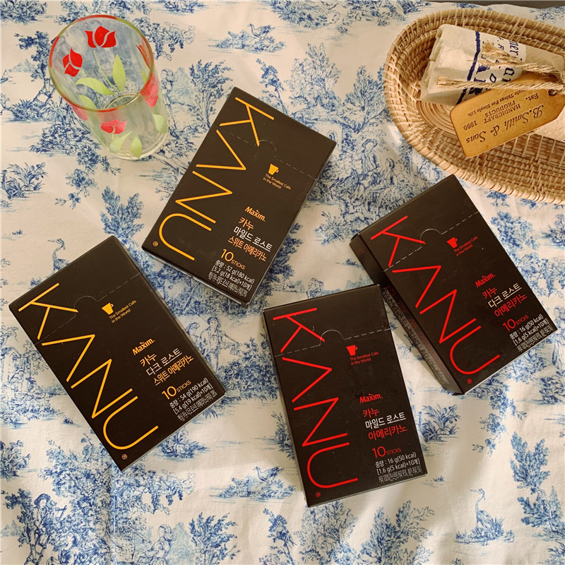 Korea imports snacks Maxim Maxim carnabolitan with no sugar and sugar low-card instant American black coffee