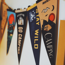 Outdoor camping equipment supplies heavy style display special camp flag pennant flag atmosphere small ornaments