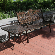 Outdoor Park Chairs Outdoor Cast Aluminum Tables and Chairs Benches Garden Plaza Backrest Chairs Wrought Iron Leisure Long Cast Aluminum Stools