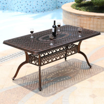 Outdoor table courtyard swing outdoor balcony cast aluminum coffee table wrought iron dining table European garden home casual dining table