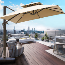 Outdoor beach umbrella extra-large Roman umbrella outdoor terrace garden umbrella sun umbrella villa balcony aluminum alloy space aluminum