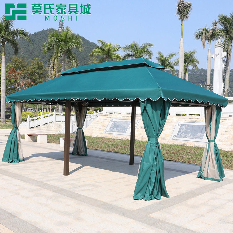 Cool Pavilion Outdoor Patio Garden Four Corner Tent Umbrella Awning Outdoor Farmhouse Le Terrace Terrace Four Columns Pavilions Stall Advertisement-Taobao