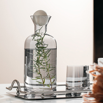 Nordic Wind Cool Kettle Suit Dazzling Glass Cup Cold Kettle Creative Heat Resistant Glass Water Cup Lemon Juice Zakers