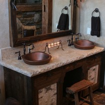 Taichung basin on the table bronze basin embedded American retro wash basin toilet washbasin round art Basin