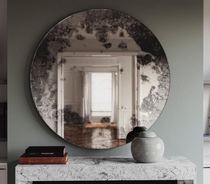 Porch Mirror Antique Decorative Mirror Bar Homestay Nostalgic Style French Pastoral House Hotel Makeup Antique Mirror