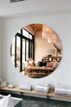 Bathroom round mirror brass wall mounted mirror Nordic style custom bronze mirror wall porch mirror toilet bathroom makeup mirror