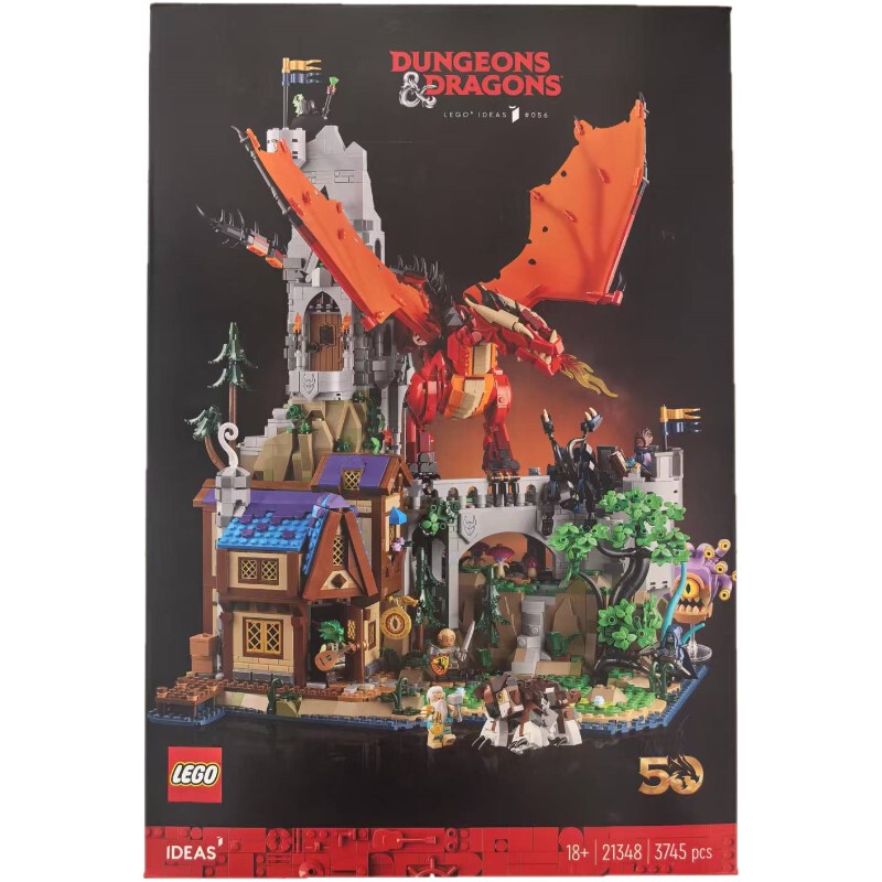 Lego 21348 Dungeons & Dragons Red Dragon Legend Ideas Building Block Model Educational Toy Gift