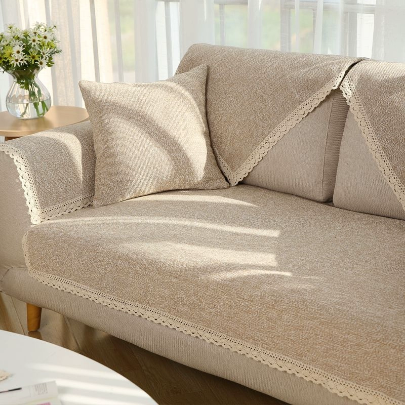 Đệm, ghế sofa, khăn trải giường mùa hè, khăn lau lưng, khăn tựa tay, vải lanh màu vải cotton và vải lanh nghệ thuật, vải cotton mùa hè, đệm kết hợp - Ghế đệm / đệm Sofa