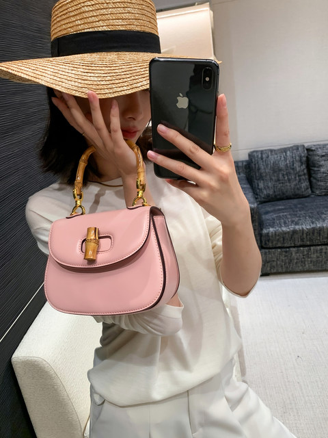 Dongsheng niche design retro bamboo bag 2022 new women's bag messenger shoulder portable mini saddle bag