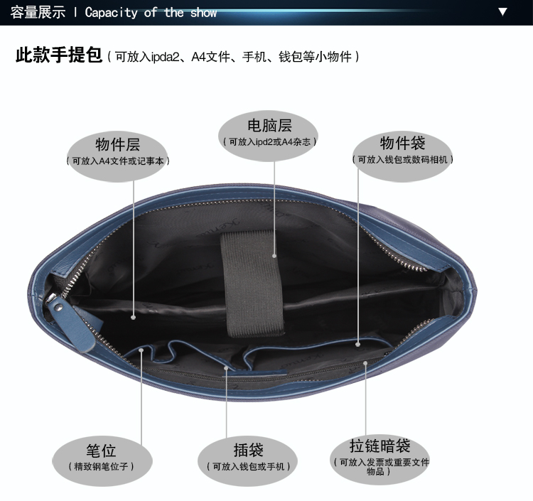 可诺2014新款潮男包时尚商务公文包尼龙布撞色手提包斜挎包710-2