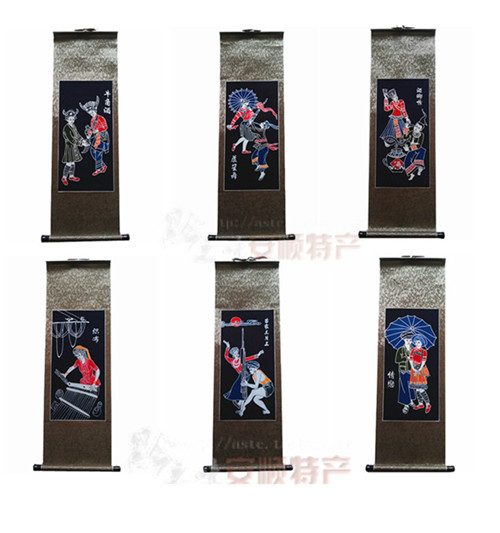 Guizhou DIY traditional handmade Miao ecological Batik picture scroll painting decorative wall hanging abroad gift 140X50