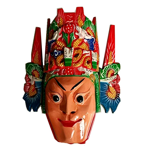 Guizhou Folk Characteristics Handmade Wood Engraving to Face the Face Spectral Performance Secret Room Escape Props Decoration Hanging Decoration Gifts