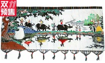  Guizhou new handicrafts double-layer batik canvas art wall-mounted background teahouse restaurant hotel decoration gift