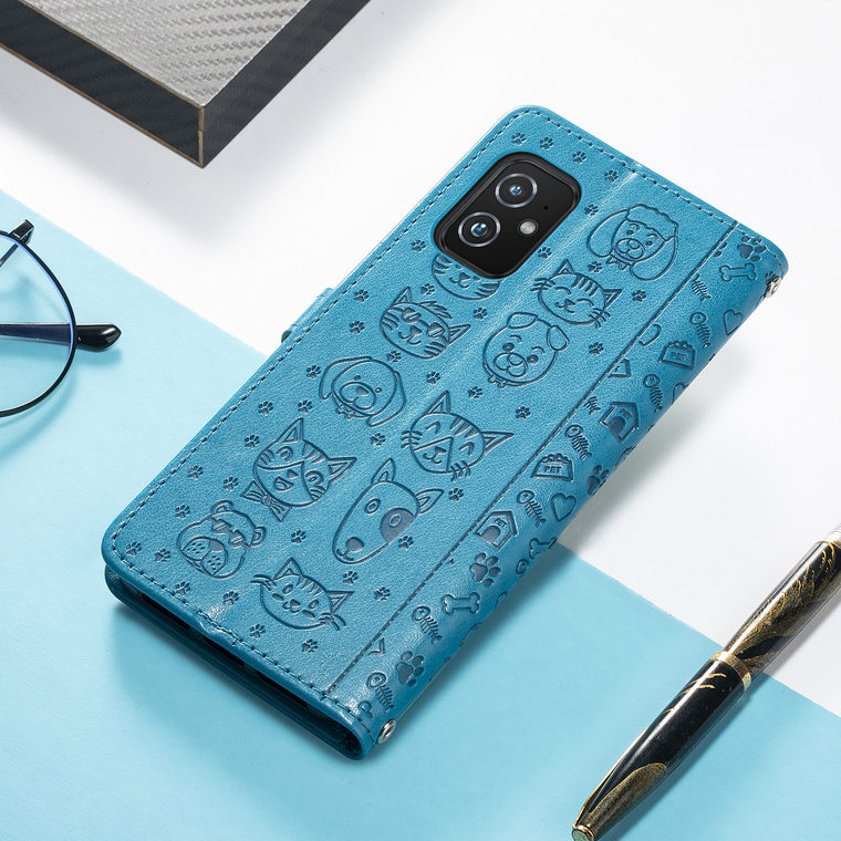 Girls ZenFone 9 ZS590KS Synthetic Leather Cartoon Wallets Folio Flip Soft Phone Case