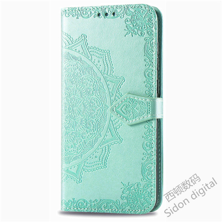 Zenfone 7, Zenfone 7 Pro Wallets Folio Flip Magnetic Synthetic Leather Card Holder Folding Stand Embossed Mandala Pattern