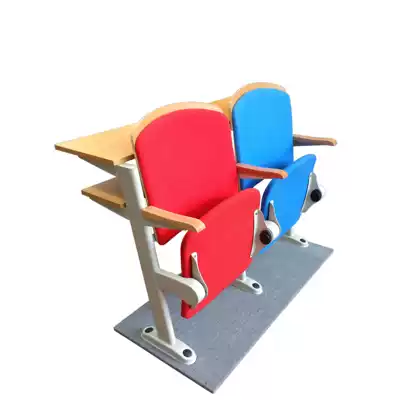 Custom semi-soft bag continuous row chair Auditorium chair Ladder classroom row chair automatic flap conference room desk chair