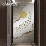 Натуральная оболочка Абстрактная рыбная линия вода мозаичная крыльцо Фоновое фоновое фоновое