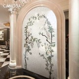 Каноша натуральная раковина резного крыльца фоновая европейская виноградная лоза, гостиная, зарегистрированная загадка мозаики