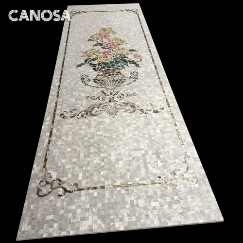 Каноса натуральная раковина мозаика патаупа европейская сельская фоновая фоновая фона стены загадка головоломка