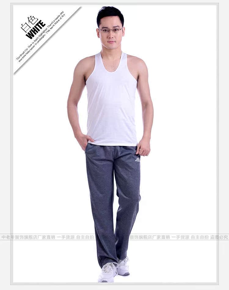 Áo sơ mi nam trung niên cotton thấm mồ hôi tuổi trung niên áo lót thể thao