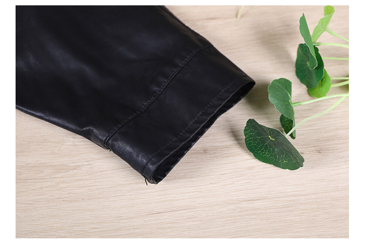 Кожаная куртка 品牌剪标品牌撤柜外贸大牌女装春秋韩版大码文艺暗扣皮衣短款外套 OTHER