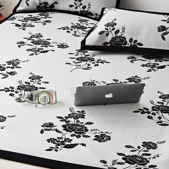 2025 new summer ice silk mat three-piece set machine washable single and double air conditioning cool mat Class A mother and baby grade household