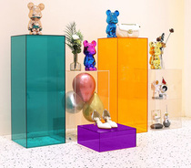 Acrylic display case processing customized organic glass display table transparent color shop window floor display cabinet box