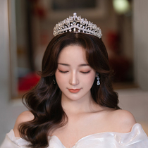 Bride Crown Rhinestone Zircon Korean Wedding Dress Church Ceremony Birthday Banquet Princess Crown Wedding Headwear