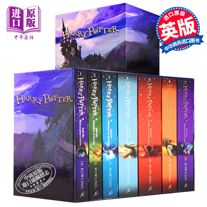 Harry Potter English Original Edition Complete Set of Harry Potter Books in English Original Edition Harry Potter 1-7 Harry Potter Original Works Harry Potter English Version