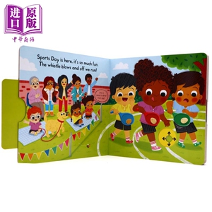 繁忙的校运会 Busy Sports Day Busy Book系列 低幼启蒙纸板书 机关操作书 启蒙科普 英文原版 0-3岁 Busy系列【中商原版】