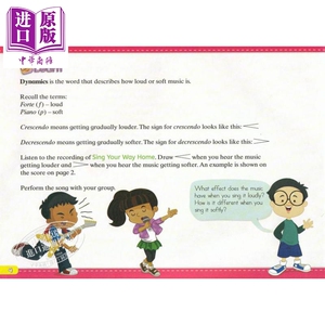 赠点读贴 新加坡儿童全面音乐能力标准教程系列教材3-5套装 First Steps To Music Textbook 含点读贴英文原版 7-12岁【中商?