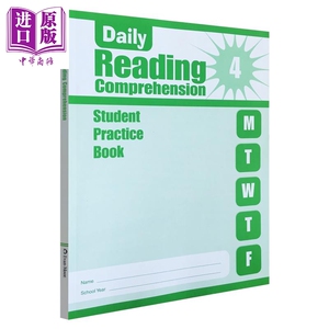 Evan-Moor Daily Reading Comprehension Grade 4 SE 每日练习系列 阅读理解 四年级 无答案作业本 美国加州教辅【中商原版】