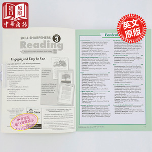 【中商原版】[英文原版]Skill Sharpeners Reading, Grade 3 阅读技巧:3年级