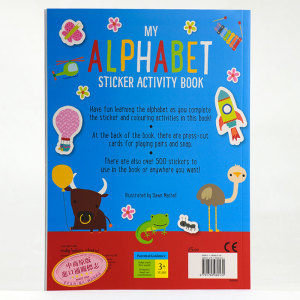 My Alphabet Sticker Activity Book 字母贴纸活动书 宝宝英文字母认知贴纸书 英文原版 英语启蒙 超过500个贴纸【中商原版】