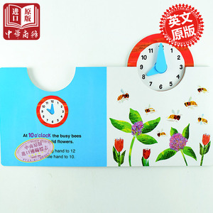 What’s the Time?纸板立体书Eric Carle艾瑞卡尔好饥饿的毛毛虫The Very Hungry Caterpillar Eric Carle艾瑞卡尔时间学习时钟