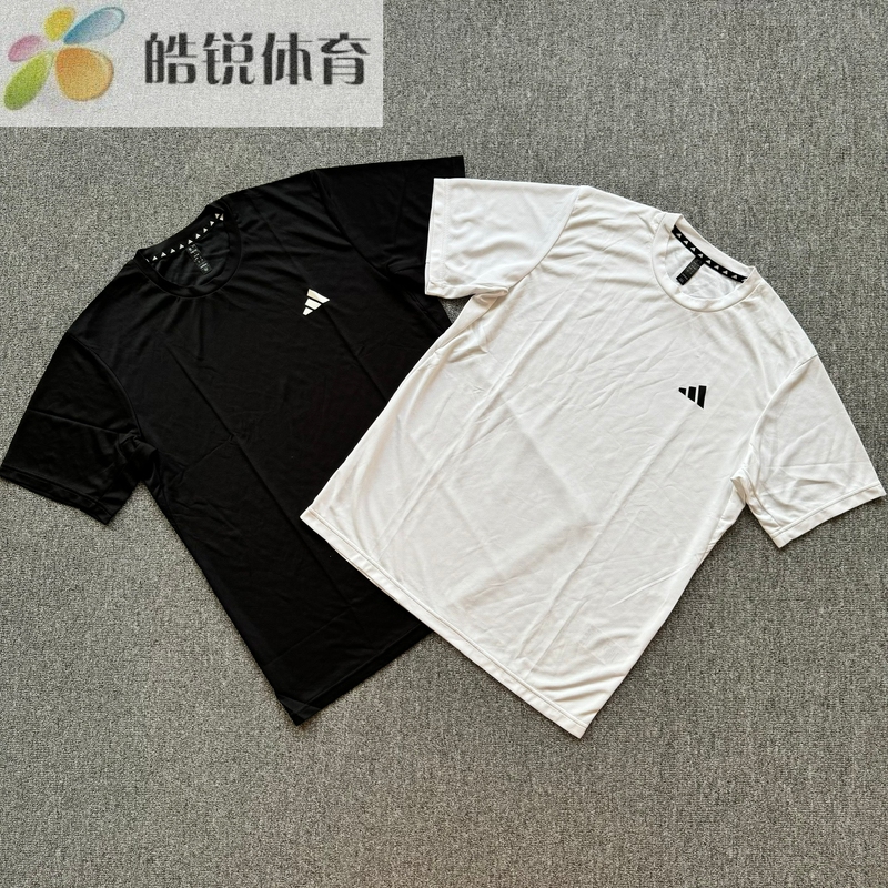 Adidas Aeroready Adidas Men's Simple Quick-Drying Running Training Fitness Short-Sleeved T-Shirt Ic7430