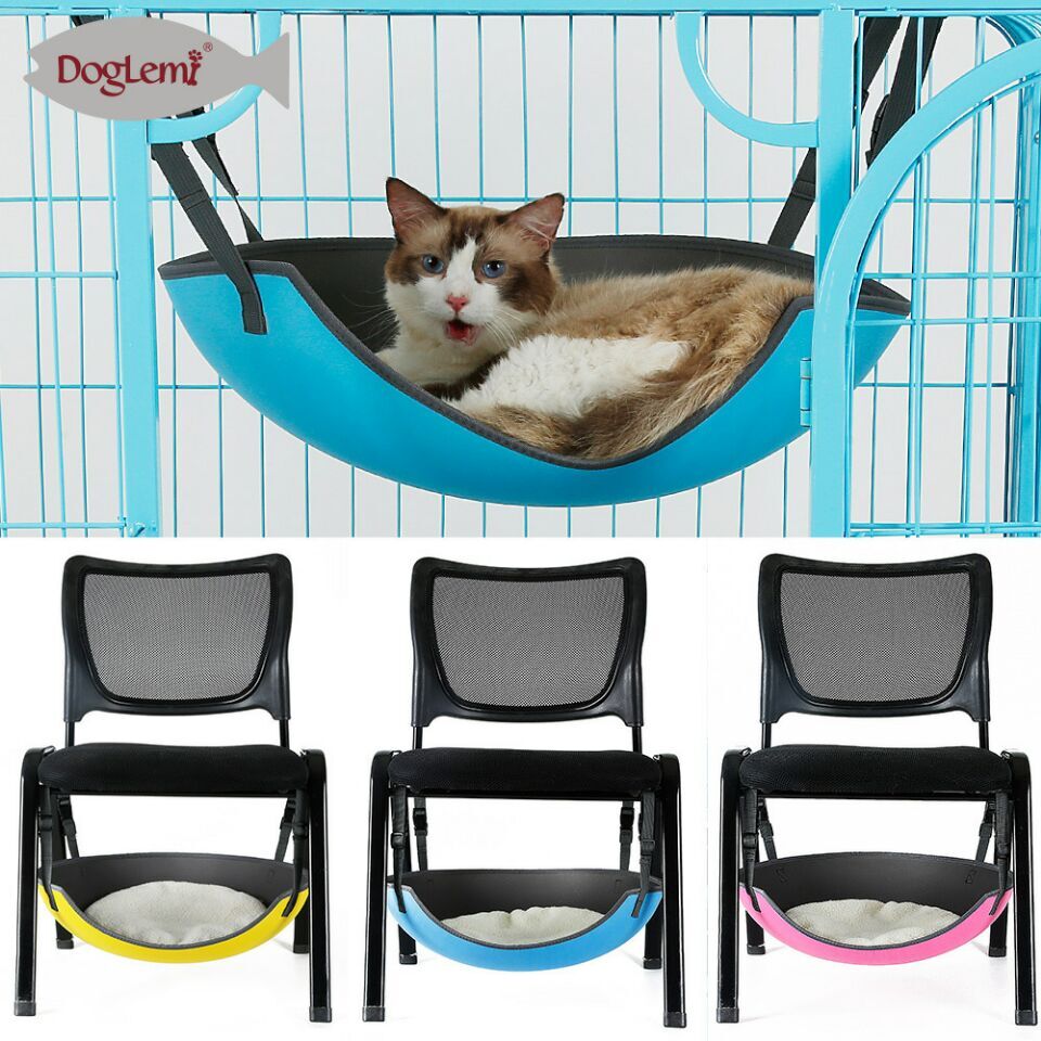 Dorothy Four Seasons Cat Hammock double sided pet cushion EVA Oval Cat Nest Iron Cage Chair Gondola 