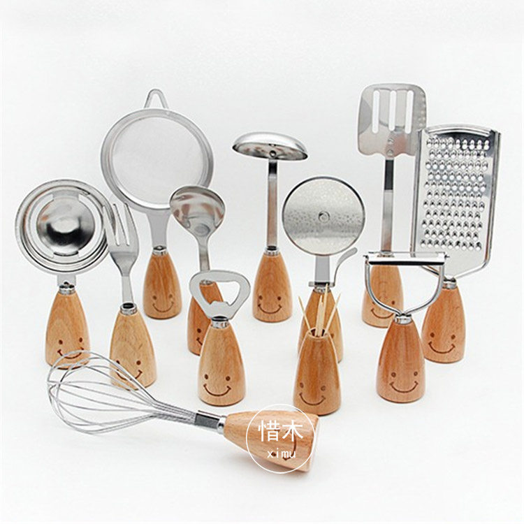 Cherish Wood Baking Tool Set Starter Home Cooking Cake Cookie Mold Novice Oven Baking Pizza DIY