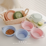 Чичипаус складной чаша собака на улице с силиконовой чашкой для питомца вода пить воду и выходить из чаши для собак из чашки с водой