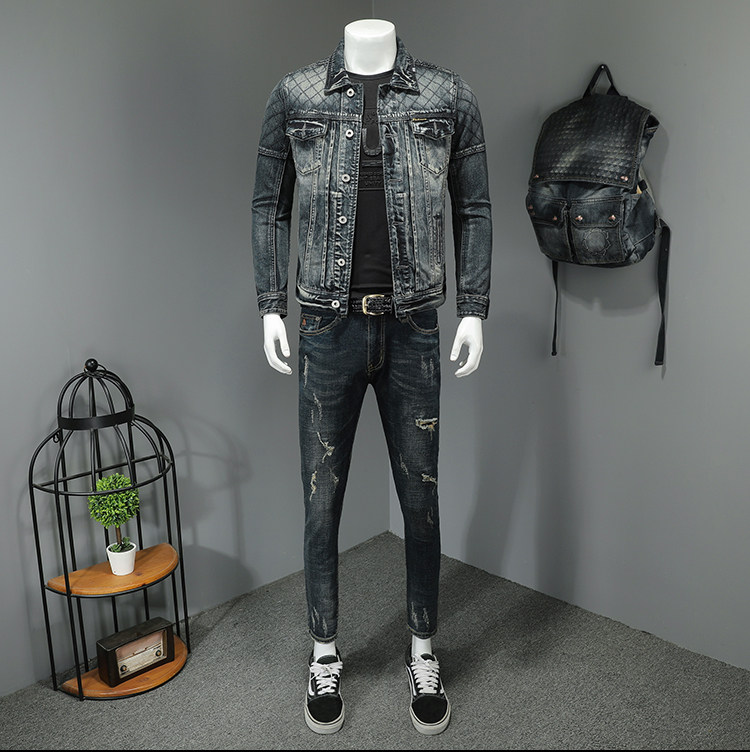 European-style Four-season High-quality Casual Retro Washed Jacket For Men, Large Size Denim Coat H06203_mkmklike.com