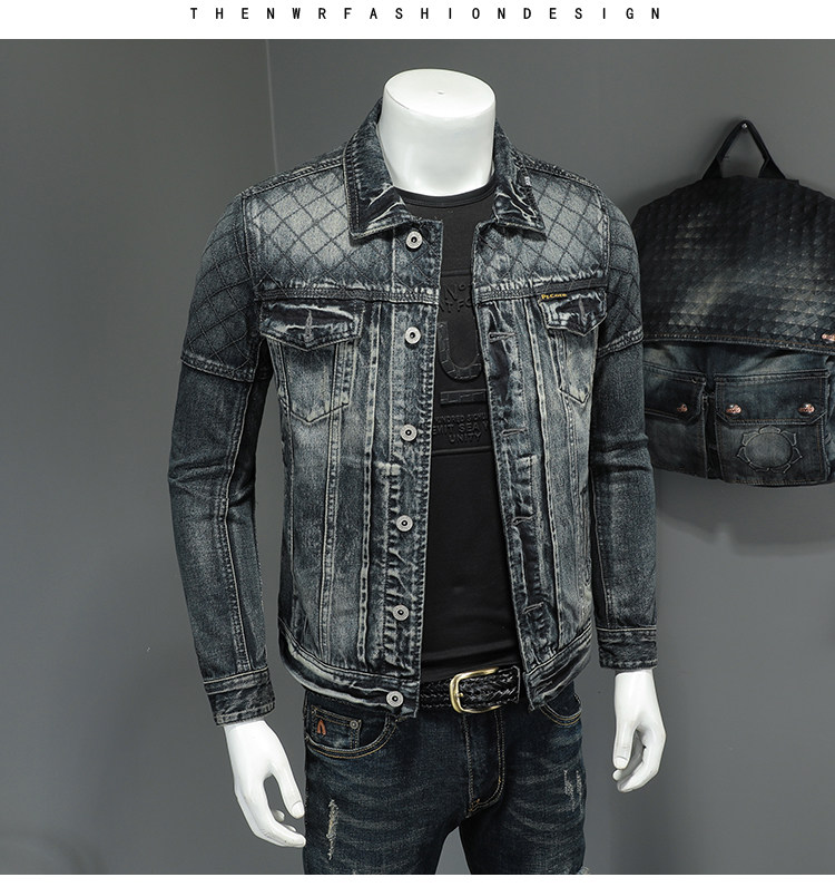 European-style Four-season High-quality Casual Retro Washed Jacket For Men, Large Size Denim Coat H06203_mkmklike.com