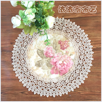Special offer new Chinese flower-shaped placemats vase mat fabric table coasters pastoral style