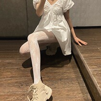 Pure lust style white stockings for women in summer black long love sexy versatile mesh anti-snag silk net celebrity jk pantyhose