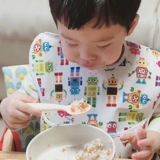 Детская ложка для еды, нескользящая посуда для тренировок для кормления