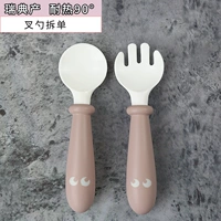 Макарон дайв -розовая вилка ложка разобрана