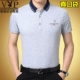 Đàn ông trung niên áo thun ngắn tay nam mùa hè bằng vải cotton mùa hè Đàn ông trung niên lỏng lẻo áo thun tay áo bố áo thun nam cổ tròn