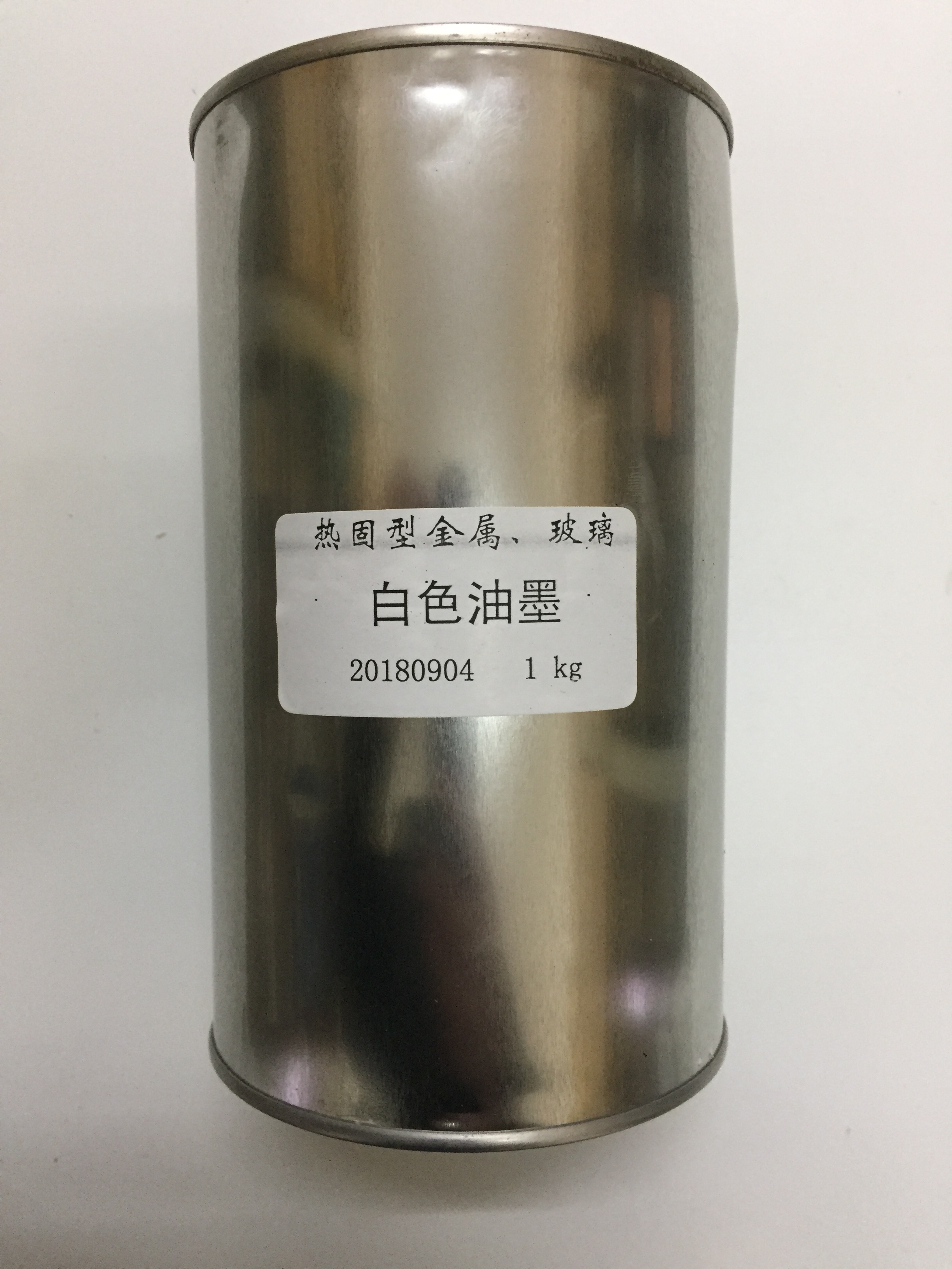 Thermal solid metal glass ink White bright iron printing ink mesh printing aluminum plate glass ink