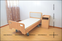 Economic back curved leg recuperation home single shake double shake nursing bed elderly lying flat lifting standing bedside table