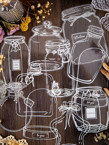 Прозрачный образец ручной работы, весенняя бутылка, DIY