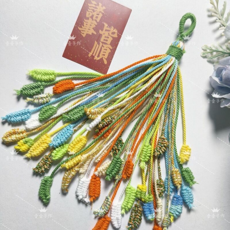 Finished Phoenix Tail Tassel, Multicolored Phoenix Tail Knot Tassel Hanging Ornament, Brooch Tassel, Pure Handmade Bag Hanging Ornament, New Chinese Style Finished Phoenix Tail Tassel, Multicolored Phoenix Tail Knot Tassel Hanging Ornament, Brooch Tassel, Pure Handmade Bag Hanging Ornament, New Chinese Style